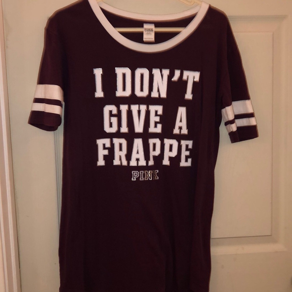 PINK quarter length sleeve shirt